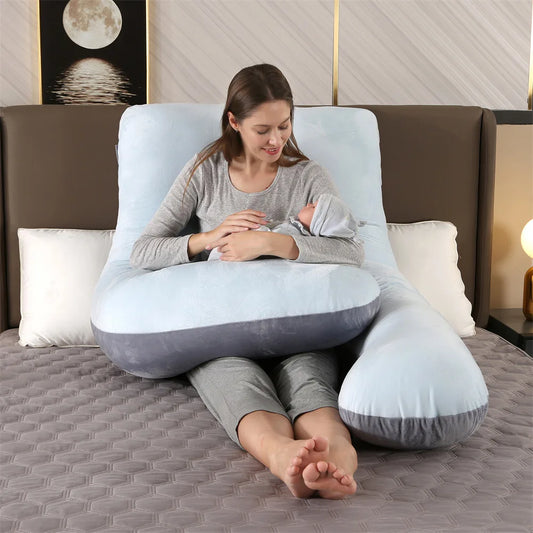 Pregnancy pillow 130x70 cm for improved sleep for pregnant women, nursing pillow