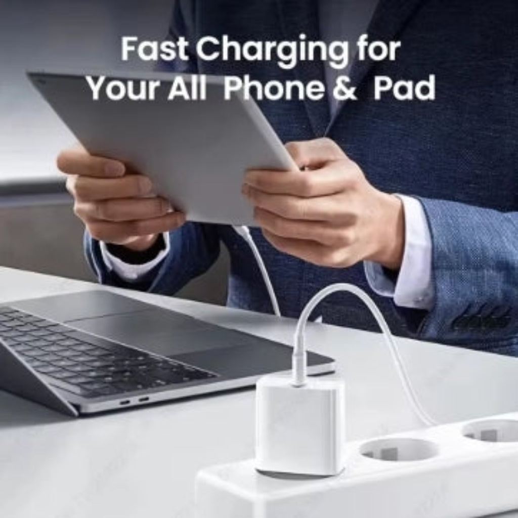 40W PD Fast Charger and USB-C Cable for iPhone 15, 16 Pro Max and Plus