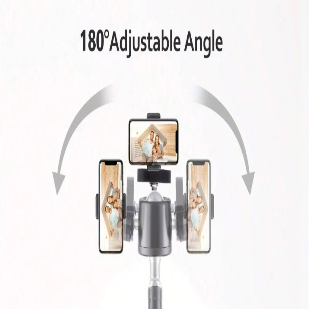 Foldable Tripod and Phone Holder Clip 160cm Multifunctional for Phone and Camera