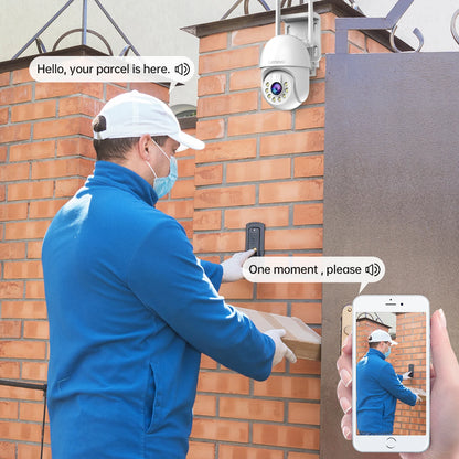 Lenovo 5MP Smart Wi-Fi PTZ Camera for Outdoor Use, 5x Digital Zoom, Auto Tracking