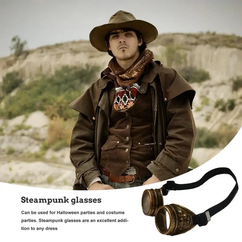 Vintage-Sonnenbrille im viktorianisch-gotischen Stil, Cosplay-Nieten, Steampunk-Brille, Schweißerbrille