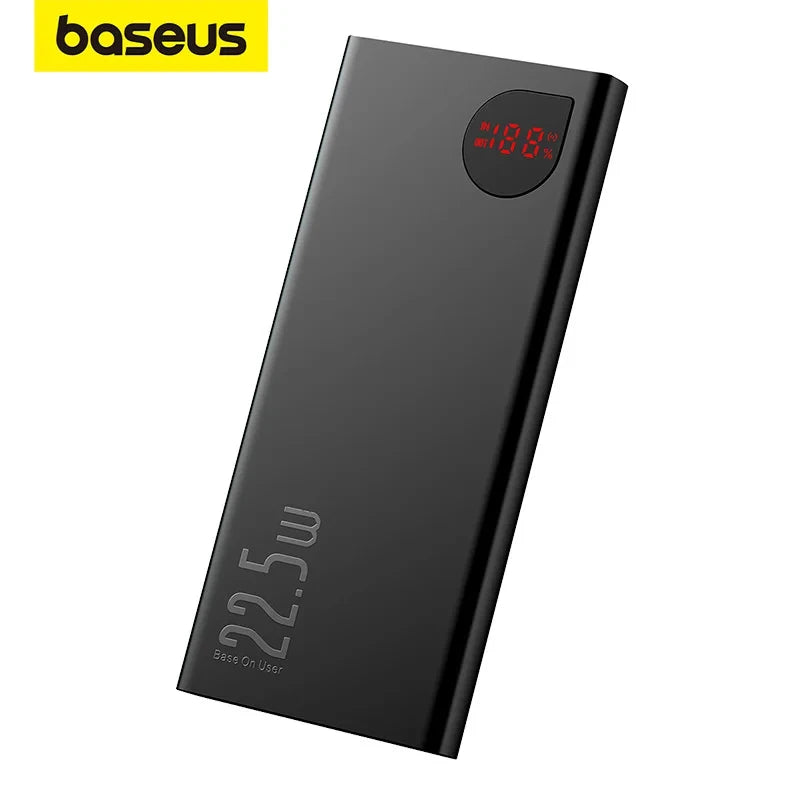 Baseus 10000mAh or 20000mAh Power Bank with 22.5W Fast Charging, Compatible with All Smartphones