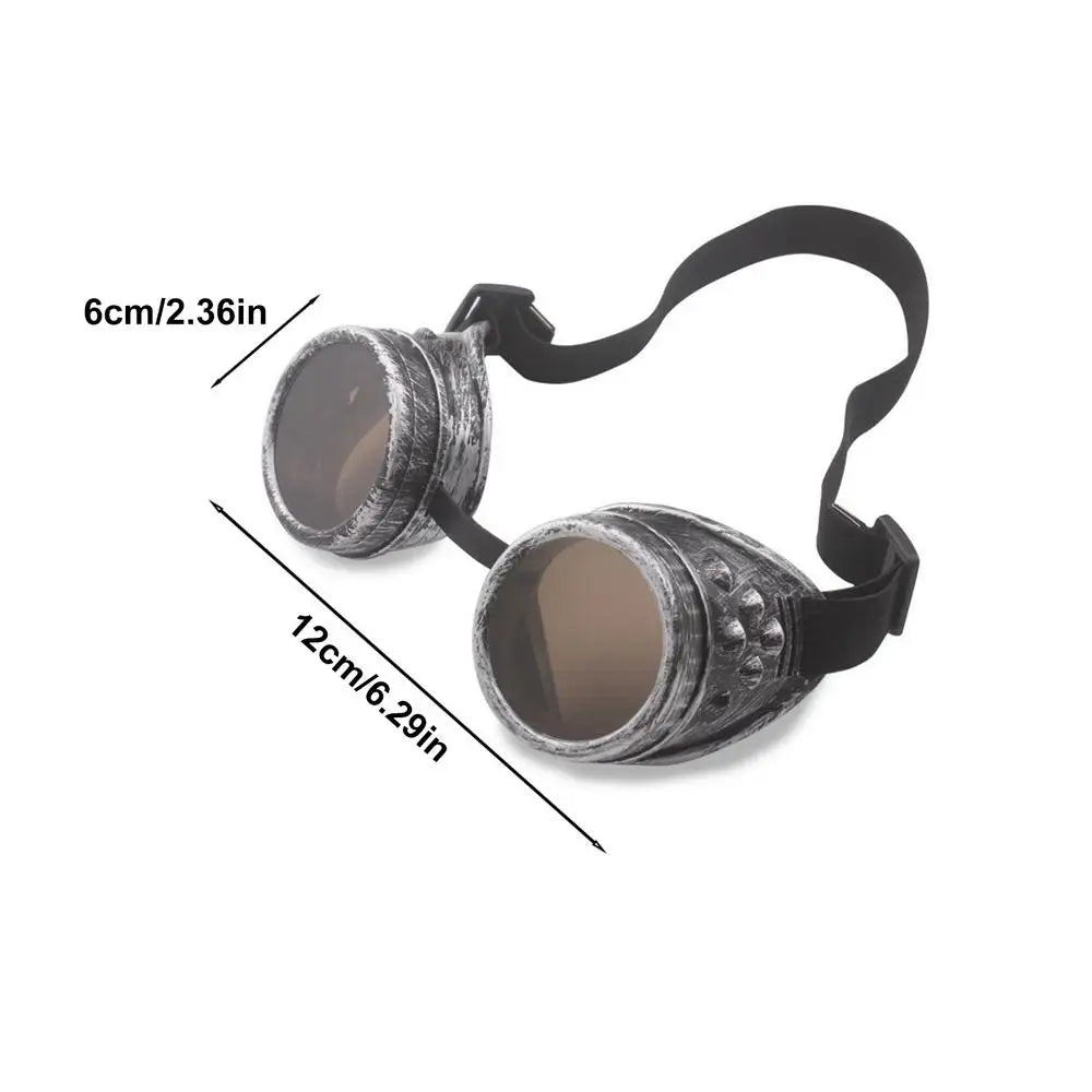Vintage-Sonnenbrille im viktorianisch-gotischen Stil, Cosplay-Nieten, Steampunk-Brille, Schweißerbrille
