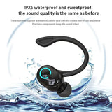 Bluetooth 5.2 Ear Hook Earphones Wireless Headphone Mini Handsfree Waterproof Sport Music Headset Single Right Earbuds with Mic