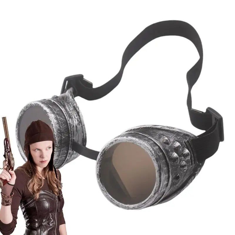 Vintage-Sonnenbrille im viktorianisch-gotischen Stil, Cosplay-Nieten, Steampunk-Brille, Schweißerbrille
