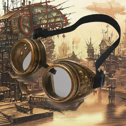 Vintage-Sonnenbrille im viktorianisch-gotischen Stil, Cosplay-Nieten, Steampunk-Brille, Schweißerbrille