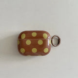 Fashion Simple Big Pink Blue Dots Polka Point Pattern Glossy Earphone Case with Ring Cover for AirPods 1 2 3 4 Pro 2 Pro 3