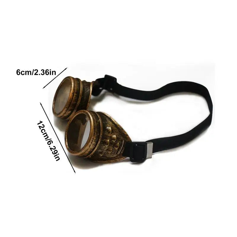 Vintage-Sonnenbrille im viktorianisch-gotischen Stil, Cosplay-Nieten, Steampunk-Brille, Schweißerbrille