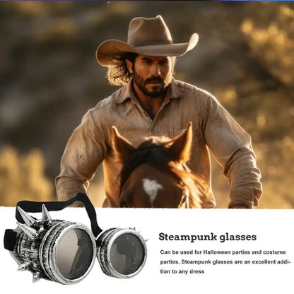 Vintage-Sonnenbrille im viktorianisch-gotischen Stil, Cosplay-Nieten, Steampunk-Brille, Schweißerbrille