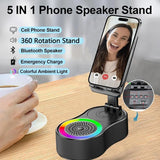 Induction Mobile Phone Bracket Audio Household Intelligent Wireless Bluetooth Speaker Office Vertical Flat Bracket