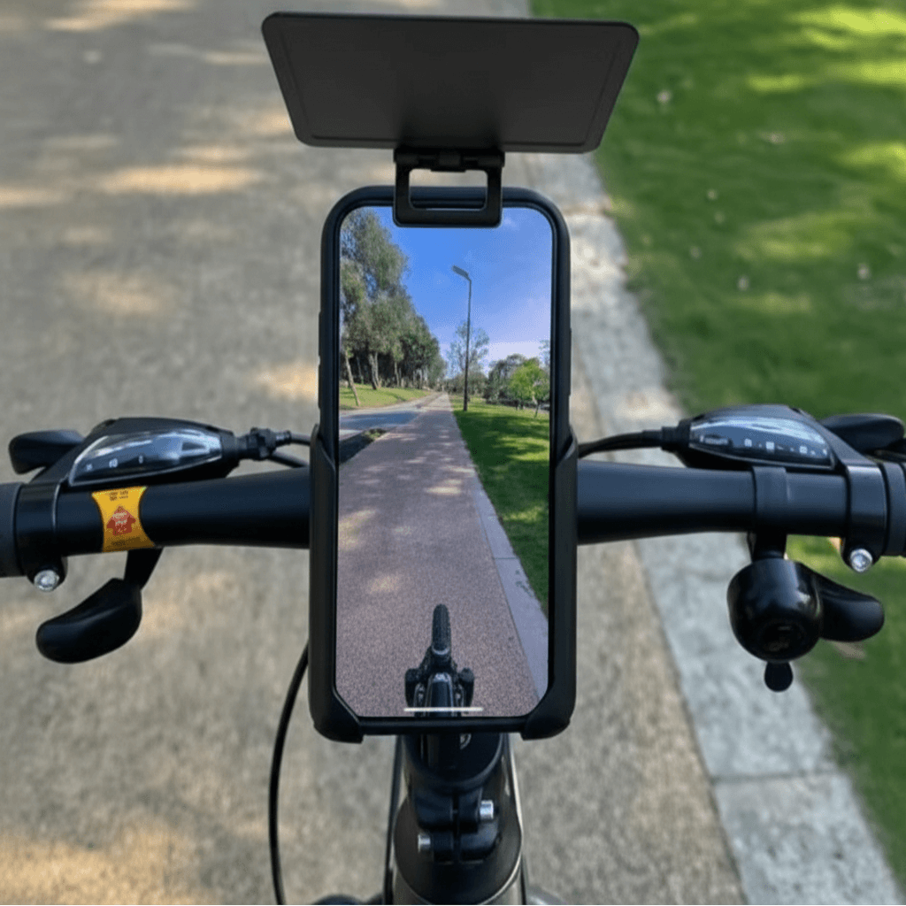 Phone Sun Shade on Bike - Optimized