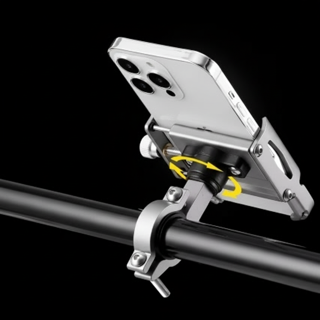 Support téléphone vélo rotation 360° sans texte optimisé